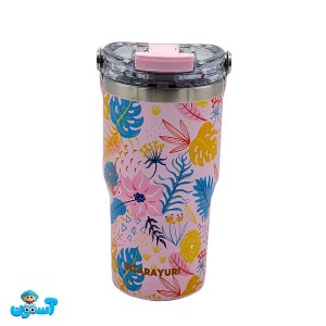 تراول ماگ دو حالته سیتارایوری 600 میل گل دار 044