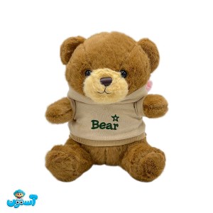 عروسک خرس هودی دار کرم