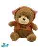عروسک خرس هودی دار قهوه ای