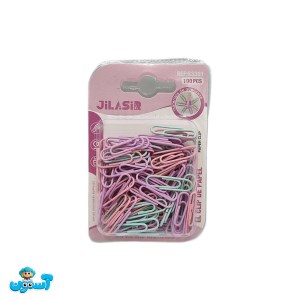 گیره کاغذ پاستلی 100 عددی 8-25854