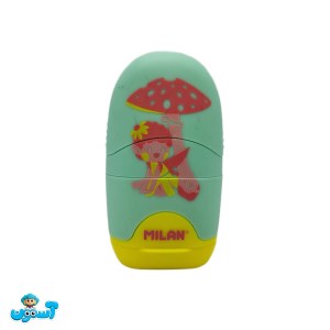 تراش پاک کن تک سوراخ طرح دار سبز میلان 4701116