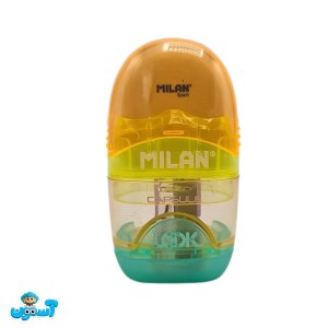 تراش پاک کن تک سوراخ نارنجی سبز میلان 4701116