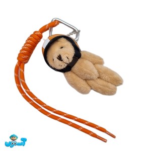 چارم بگ خرس با کلاه کاسکت نارنجی