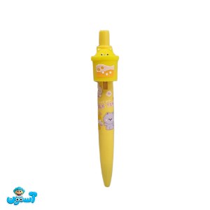 خودکار فشاری کیوت طرح گربه زرد 8224
