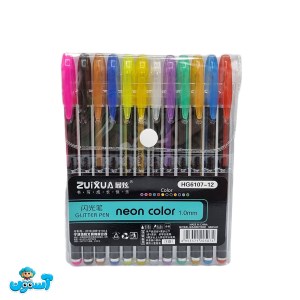 خودکار اکلیلی 12 رنگ zuixua کد 6107