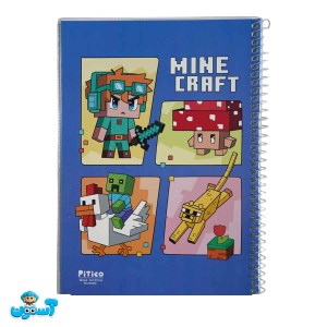 پیتیکو/دفتر مجلد 40 برگ طرح ماینکرافت 340
